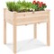 Best Choice Products 34x18x30in Raised Garden Bed, Elevated Wood Planter Box for Kids, Patio w/ Bed Liner